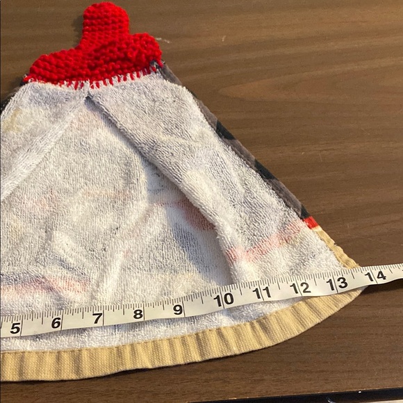 Chef Kitchen Towel with Red Crochet Top - Picture 4 of 11